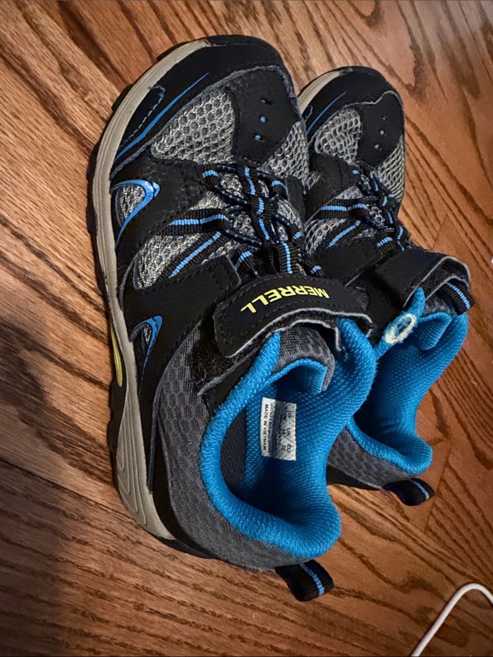 Merrell Kids Black and Blue Trail Sneakers